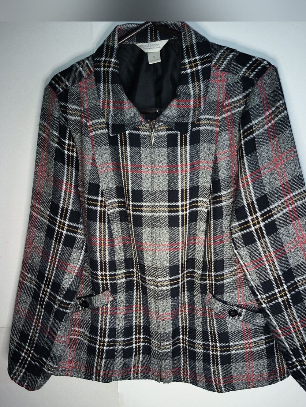 C.J. Banksbu Christopher & Banks Plaid Jacket